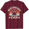 Best Dog Dad Ever Vintage Dog Paw Daddy Retro Dog Lover Men T-Shirt