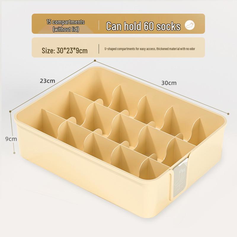 3-in-1 Dustproof Plastic Drawer Organizer for Socks and Underwear