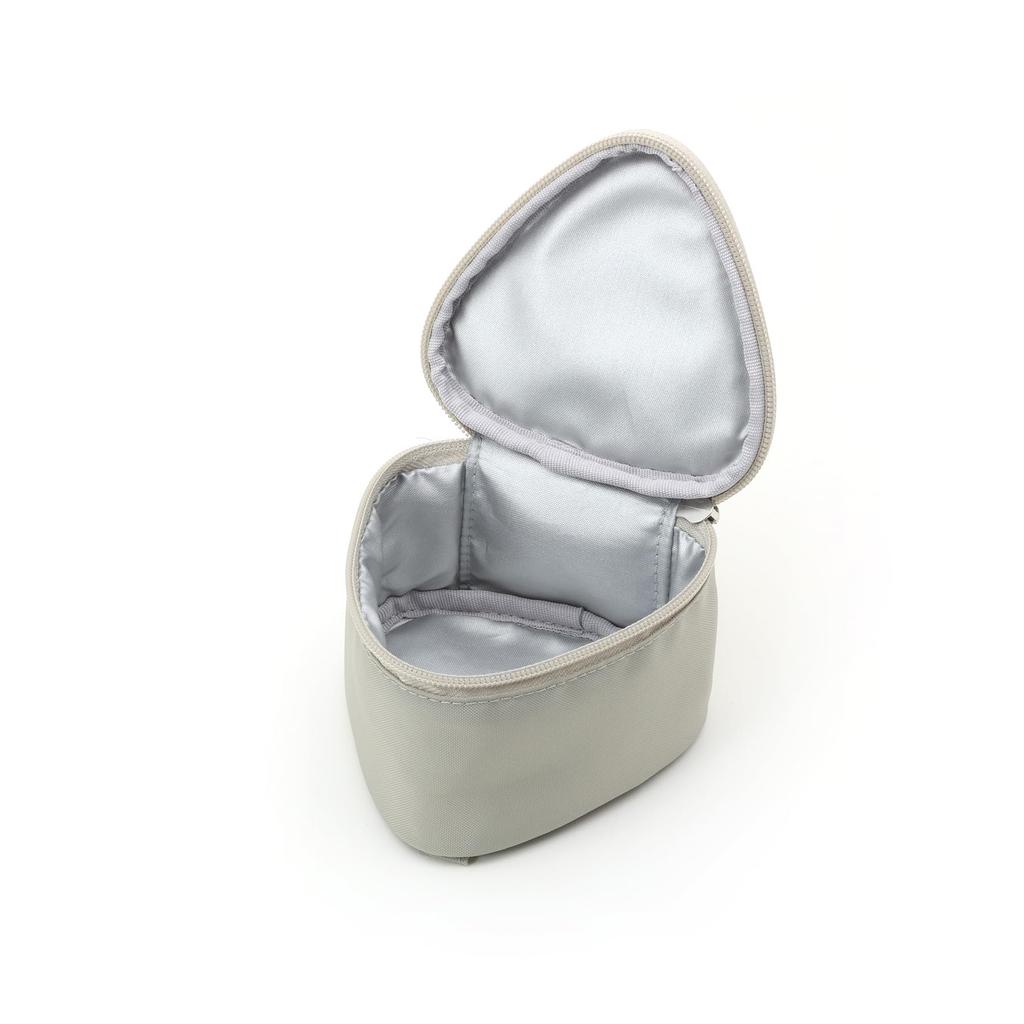 Miyoshi Seisakujyo Compatible Triangle Rice Ball Lunch W x D x H with Triangle Rice Ball Product GEL-COOL Case/Insulated Bag, Gray, 11.8cm 11.5cm