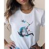 Totoro Studio Ghibli Harajuku 90er Jahre T-Shirt Damen Rundhals T-Shirt Kawaii Lustiges Cartoon T-Shirt