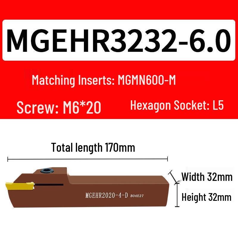 Shockproof Spring Steel CNC Tool Holder - MGEHR2020 Series Grooving Tool