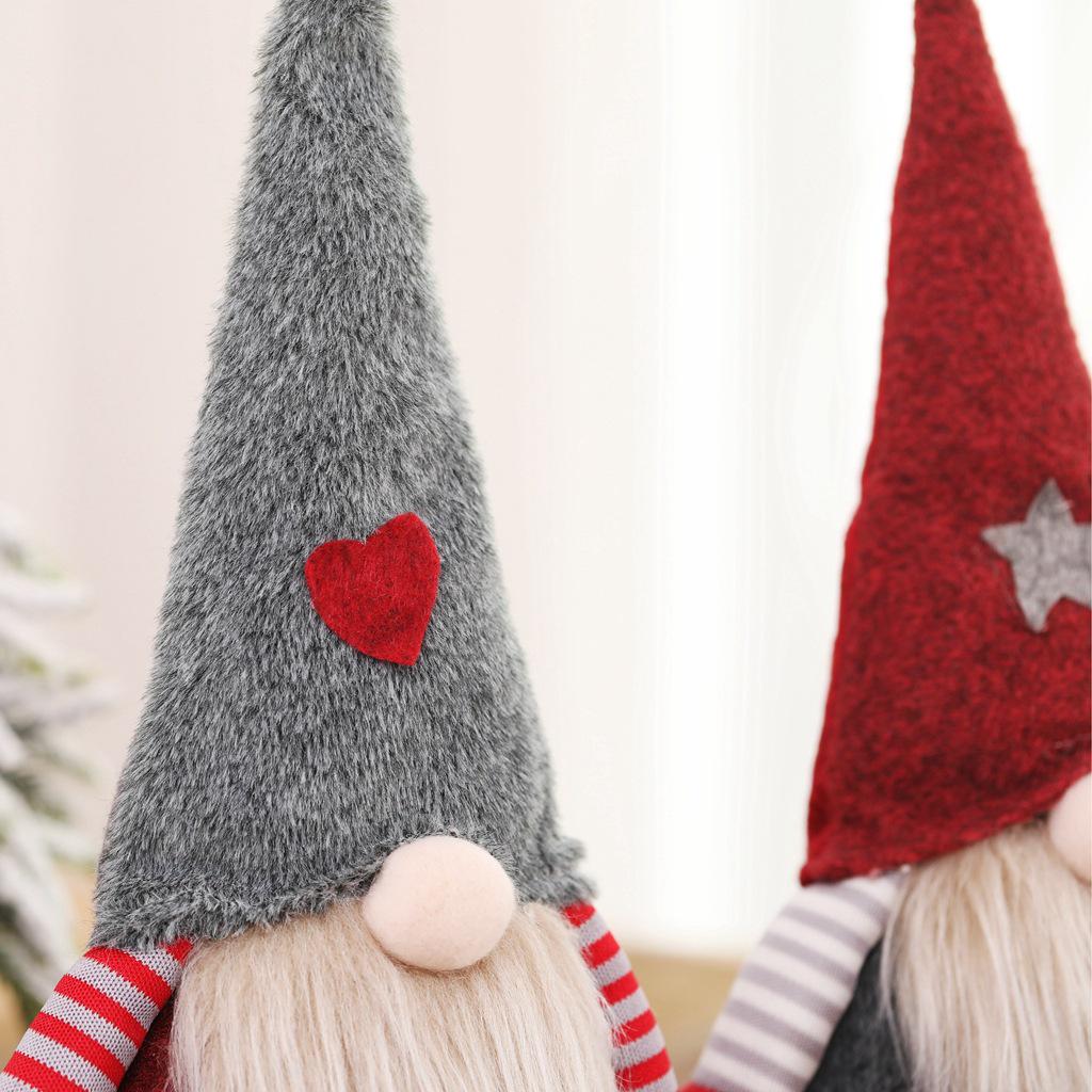 European-Style Faceless Christmas Doll Ornament - Creative Plush Figurine for Kids