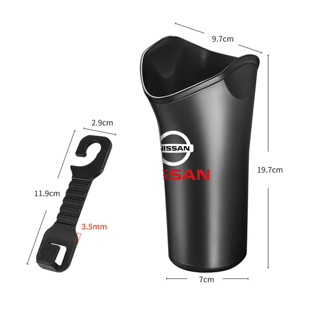 Car Umbrella Storage Bucket Plastic Holder Barrel With Hook Trash Storage Box Tools For Nissan Nismo Tiida Teana Qashqai Almera
