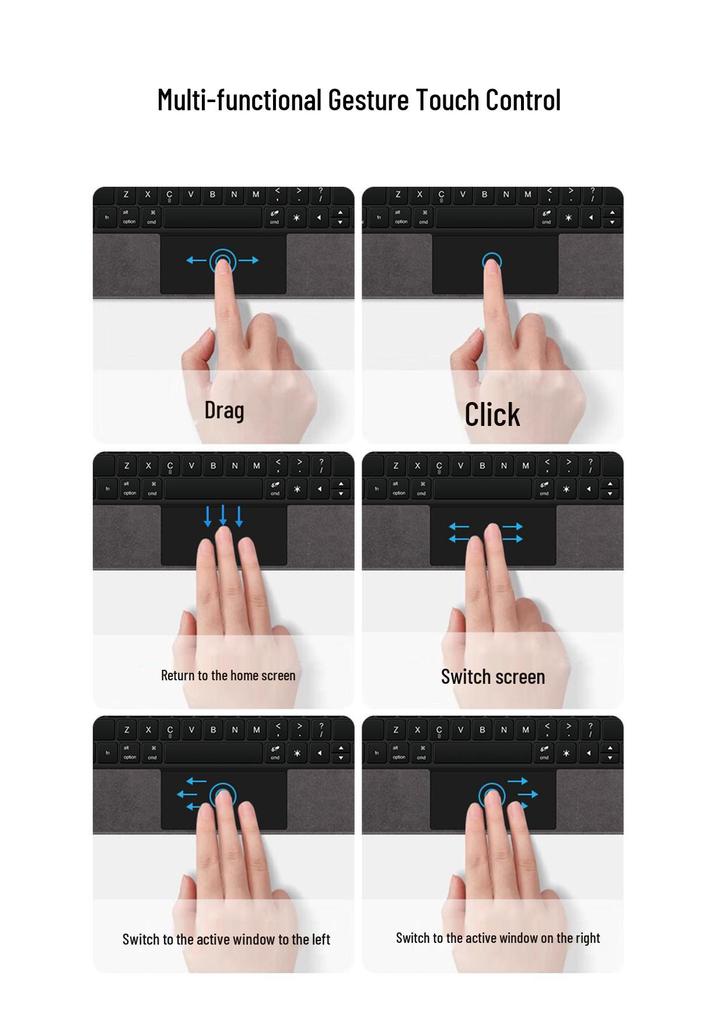 Compatible Stand Case for Samsung Galaxy Tab S11 Ultra, Magic Keyboard, S10 Lite, S10 FE+, S9