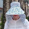 Premium summer sun hat, large brim, UV protection, face cover, shawl, neck protection, sun protection hat, sunshade tea picking women's hat
