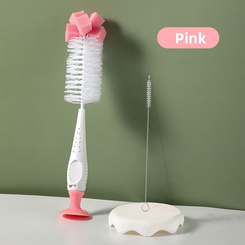 

Простая нейлоновая губка для всасывания бутылочка для кормления соска пустышка щетка набор для поильника вакуумный стаканчик для очистки розовый