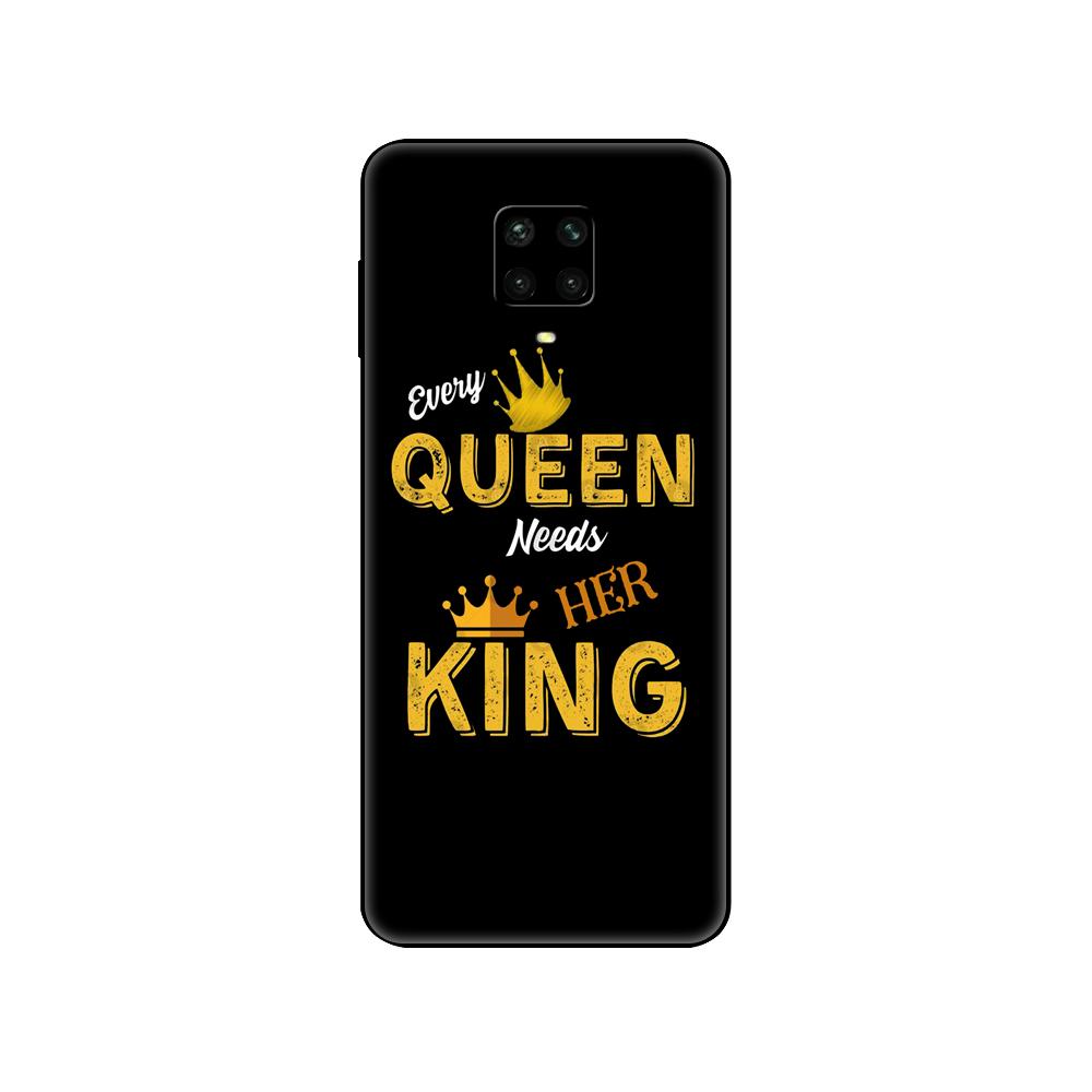 Black Tpu Case For Xiaomi Redmi 7A 8 8A 9 9A 9C Case Redmi Note 8T 8 Pro T Note 9 9S 9 Pro Case  King Queen Lovers Couple