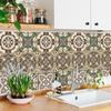 A Variety Of Retro Blue-Green Pattern Tile Wall Stickers Balcony Terrace Kitchen Background Beautification Decorative Wall Stickers