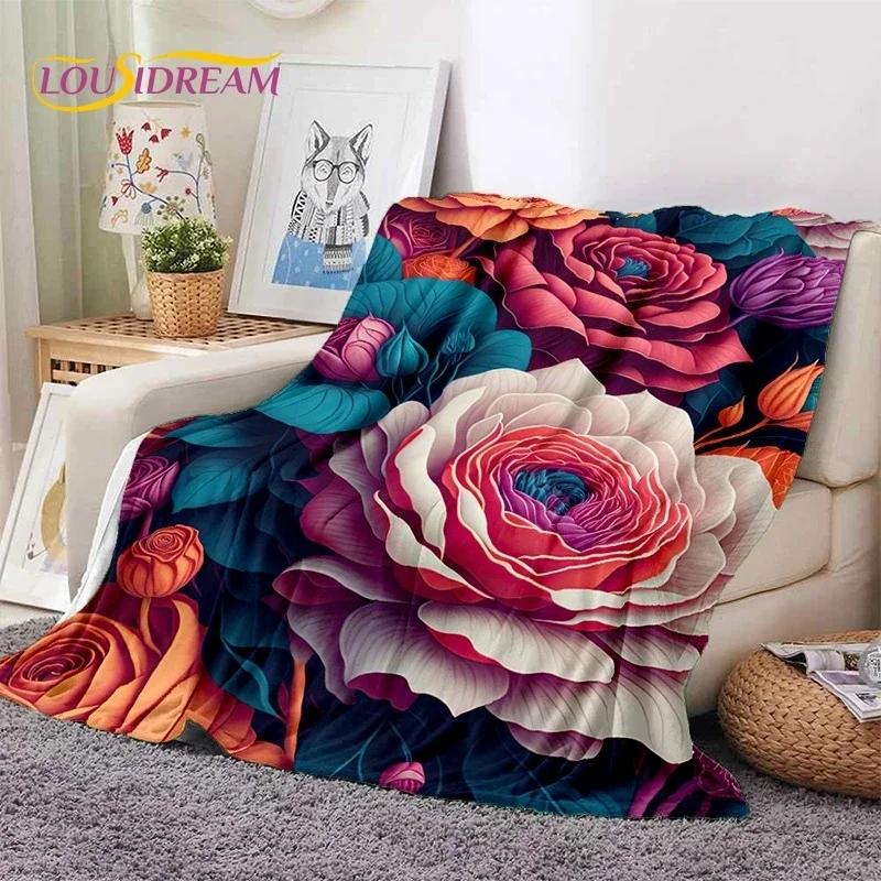 Dream Sun Flowers Nordic Daisy Yumuşak Battaniyeler, Sıcak Tut Atma Battaniyesi Piknik Yatakları Kanepe Ev Yatak Odası Hediyesi için Rahat Battaniye