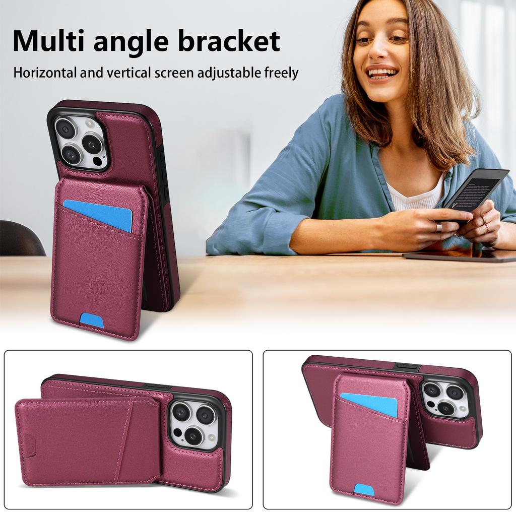 Compatible with iPhone 16 15 Pro, Magnetic Detachable Wireless Charging Two-in-one Card Slot Anti-drop Phone Case