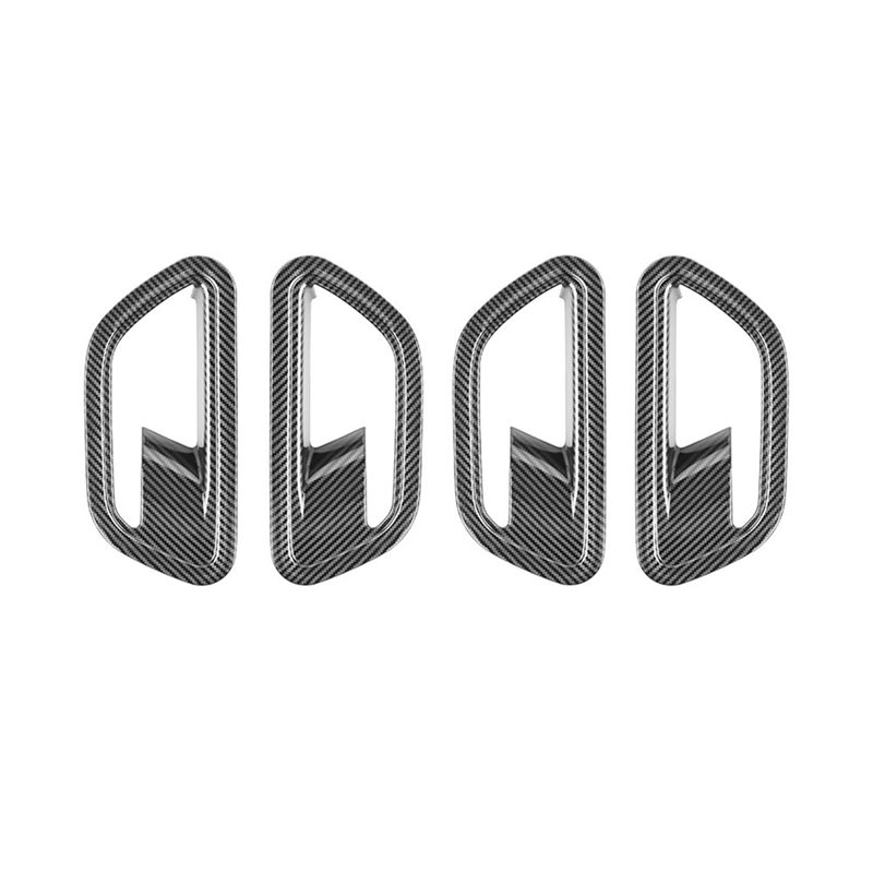 Car Interior Door Handle Bowl Cover Trim For KONA 2024+ Car Interior Replacement Parts Accessories Carbon Fiber Pattern Carbon Fiber Pattern