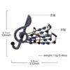 Spring and summer new alloy diamond music symbol brooch femininity high sense fashion music note clothing corsage