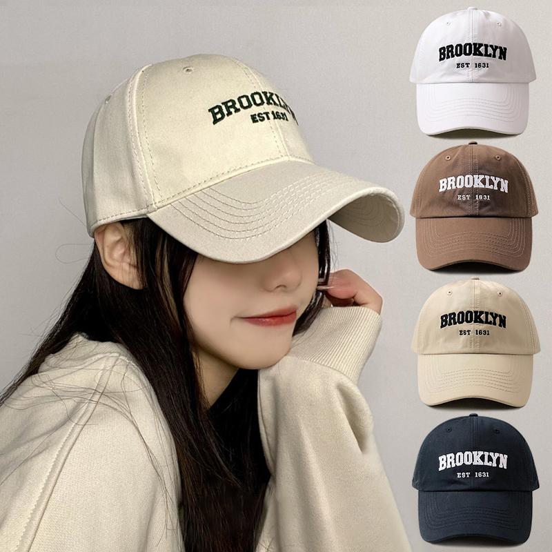Simple Letter Baseball Cap for Women Korean Ins Solid Color Snapback Hat Adjustable Hip Hop Sports Sun Hats Gorras