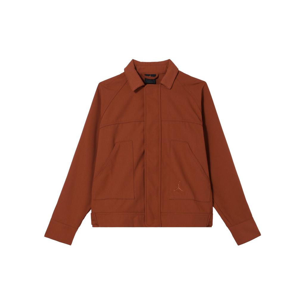 Jordan Jednolity kolor Logo Casual Jacket Kobiety topy Dune-Red FN5351-615