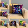 Game RRainbow Friends Cushion Cover Soft Reversible Durable Pillow Cover MultiScene Use for Home Car Daily Comfort