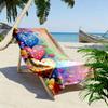 Colorful Hearts and Flowers Design Beach Towel Quick-drying for Travel Outdoor Sports Jogging Beach and Swimming