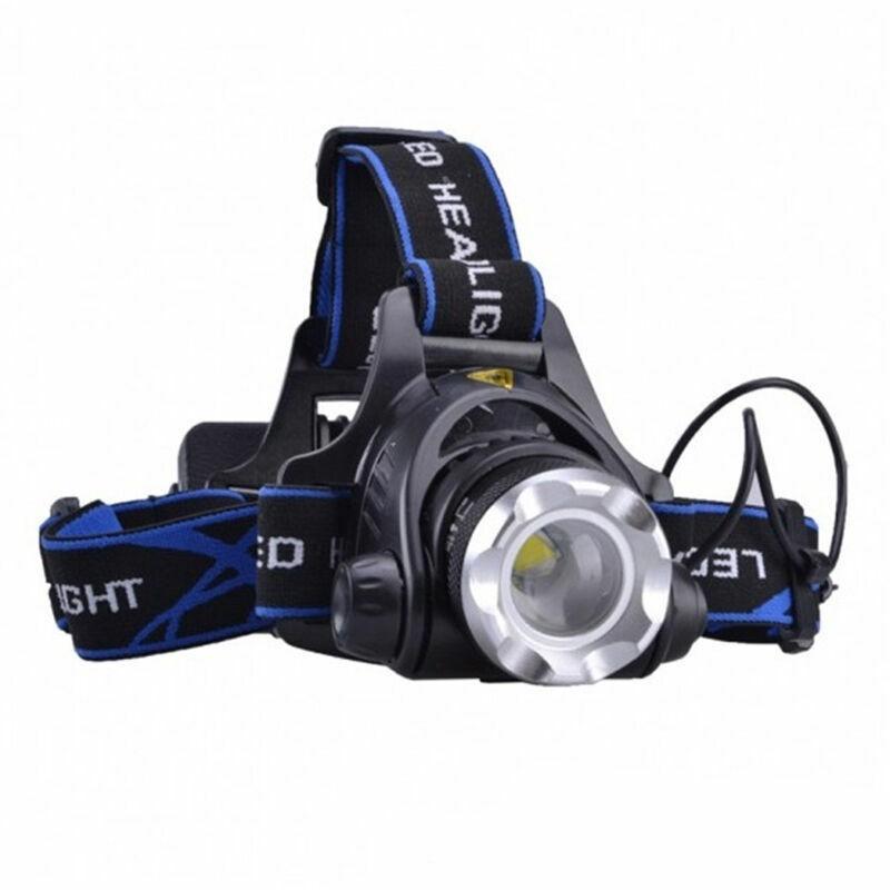 New Xml T6 Led Headlight Head Light Lamp Zoomable 2000lm 2xbattery Eucharger