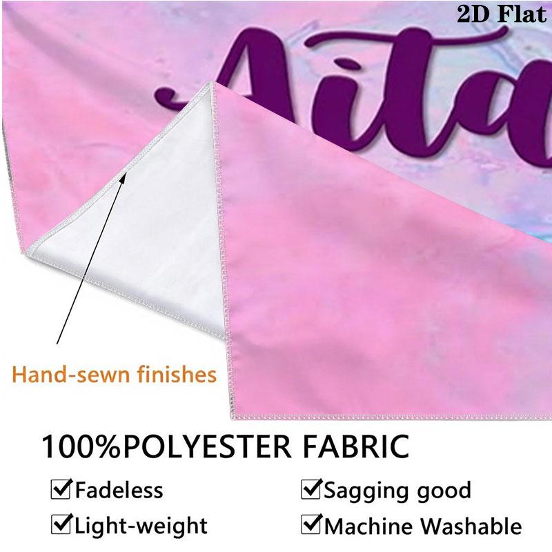 Aitana Custom Name Wall Tapestry Aesthetic Wall Hanging Printed Fabric Blanket Decorative Tapestries for Bedroom Living Room Home Decor