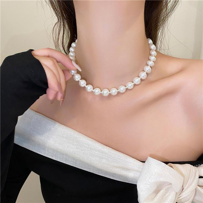 Premium Light Luxury Pearl Necklace Clavicle Chain Cold Wind Size Pearl In Niche Tide Necklace