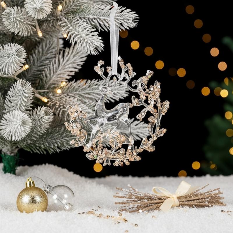 Shatterproof Acrylic Snowflakes Hanging Decorations For Indoor and Outdoor Christmas Displays