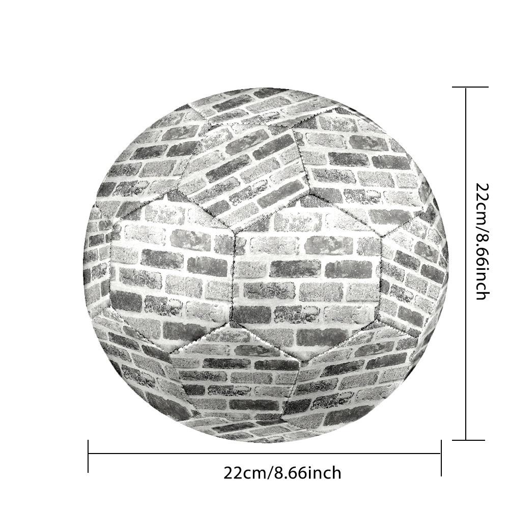 1pc Urban Brick Texture Size 5 Soccer Ball Professional Match Training Football Indoor &Outdoor Sports Ball Lightweight Durable c6525