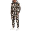 Men's Christmas Print Hoodie and Straight Leg Sweatpants 2 Piece Casual Outfit