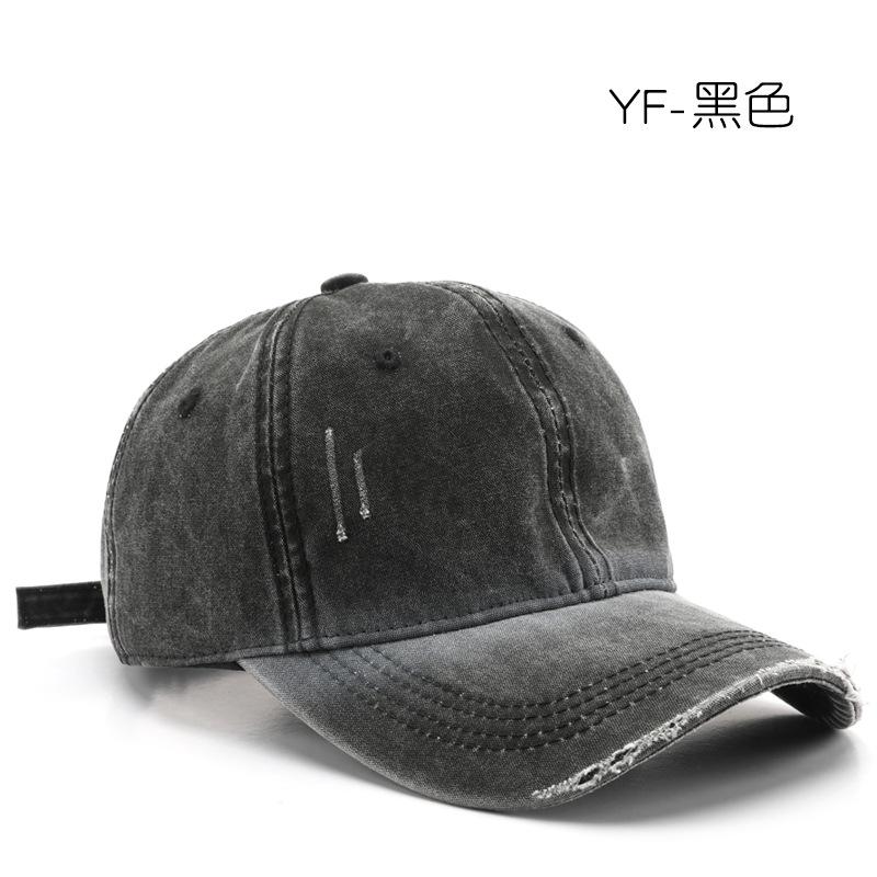 

Fashion wash gradual change wear solid color baseball cap outdoor travel sunscreen cap чёрный