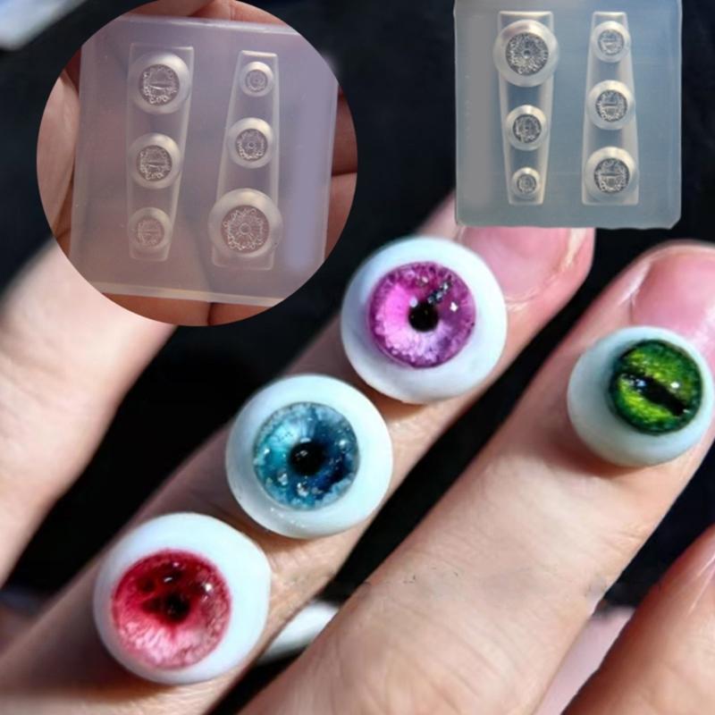 Reusable Nail Casting Mold Nail Charm Silicone Mold Halloween Themed Stereoscopic Carving Nail Art Jewelry Tool