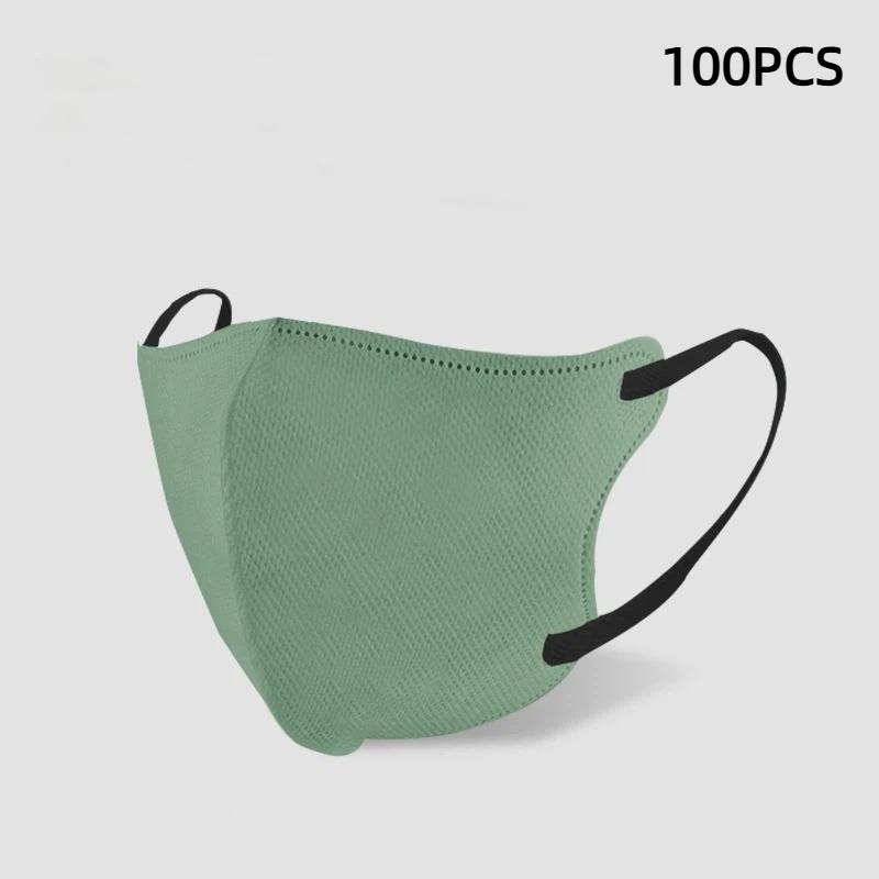 100Pcs Face Masks Japanese Style 3D Face Mask Adult Disposable Breathable Masks