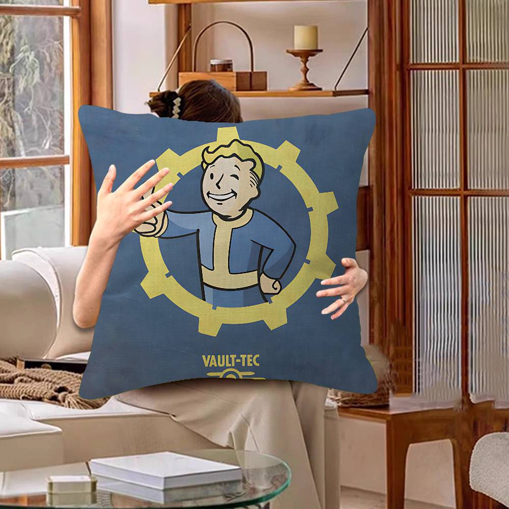 Game FFallouts Pillow Covers Cartoon Sofa Decorative Home Doublesided Printing Short Plush Cute Cushion Cover