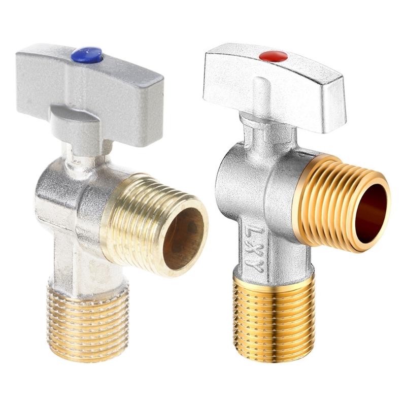 Valvole ad angolo in ottone 1/2" Ingresso Uscita Valvole di intercettazione dell'acqua stabili Valvole di controllo acqua calda/fredda per tubazioni domestiche