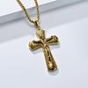 European and American Retro Personalized Stainless Steel Cross Item Trendy Fashion Wear Titanium Steel Pendant