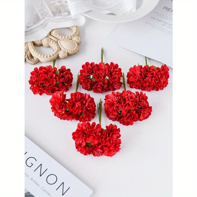 Artificial Carnation Flowers Bouquet MINI Letter DIY Wreath Material Candy Box Accessories Home Wedding Decoration Bride Wrist Flower Chest Flower
