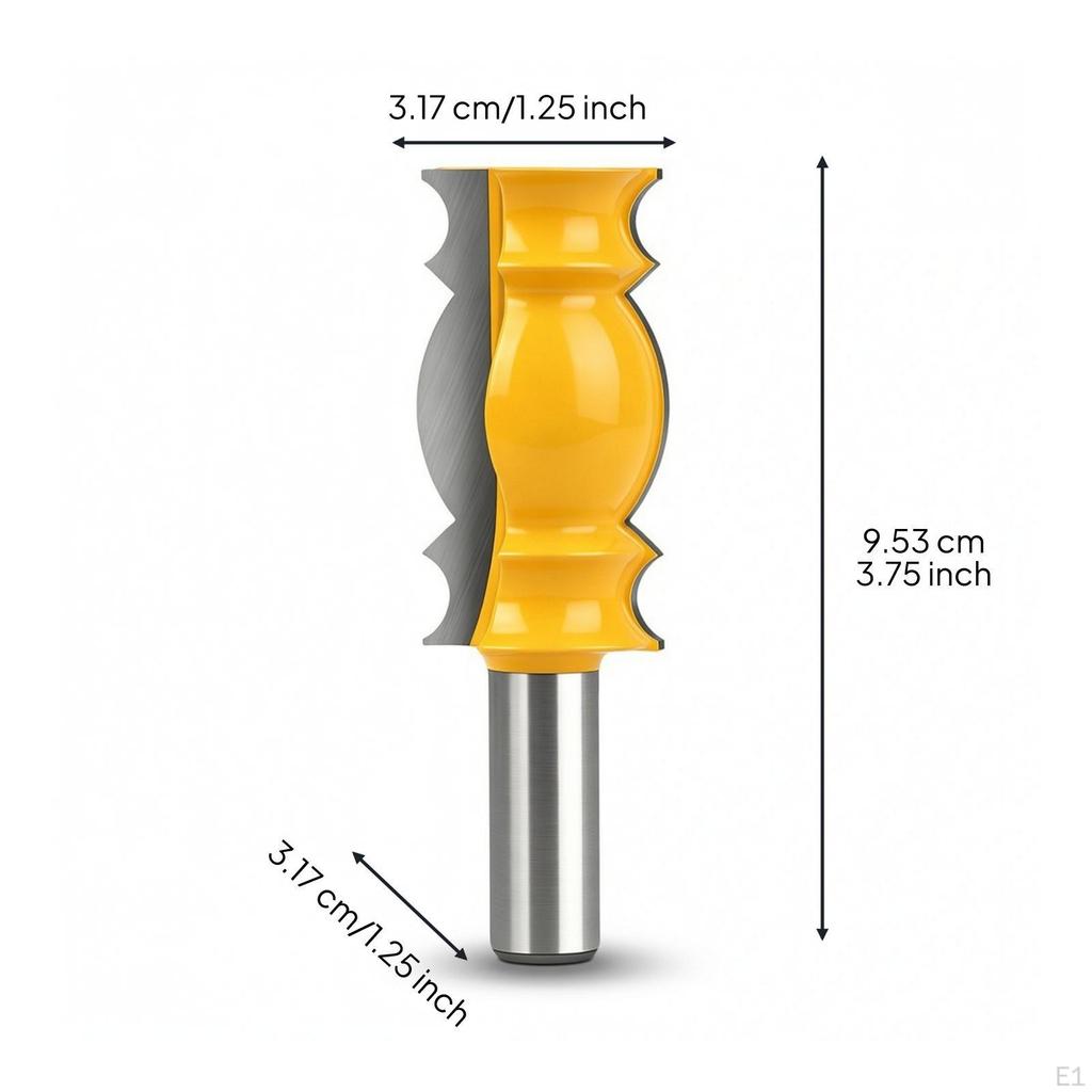 Handrail Router Bit 1/2 Inch Shank Drum Column Carbide Tipped Tool for Woodworkers,