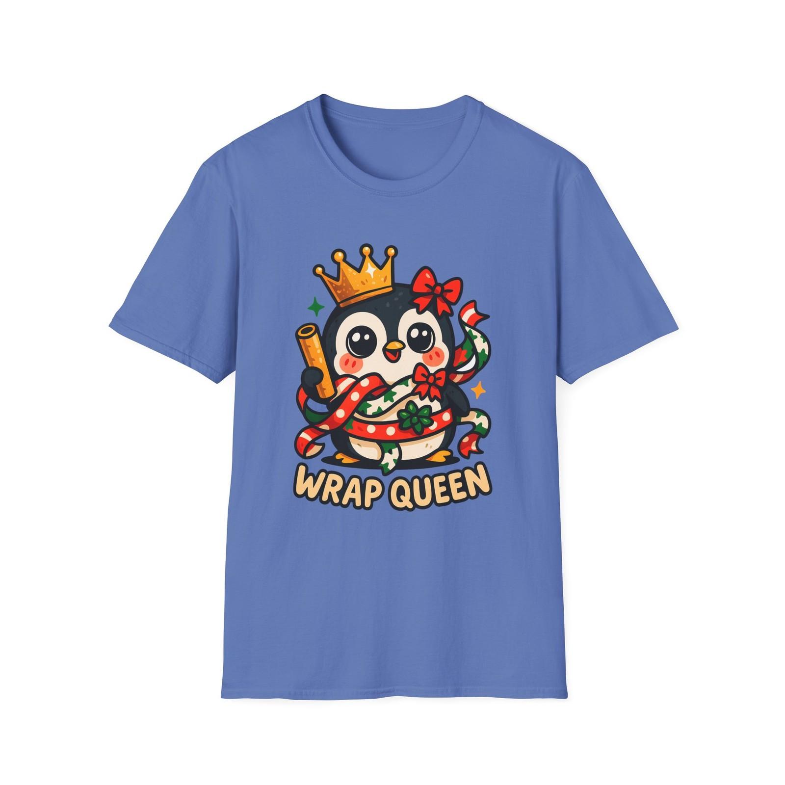 Unisex Softstyle T-Shirt Mens Womens Tees Top Chibi Penguin Tangled Wrapping Paper Scepter Christmas S