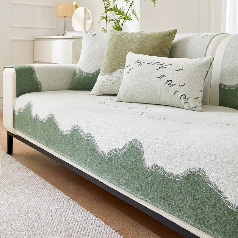 Luxury Sofa Covers Non Slip Sofa Cover L Shape Sofa Chaise Cover Landscape Print Couch Cover Sofa Towel Protectors Home Decor