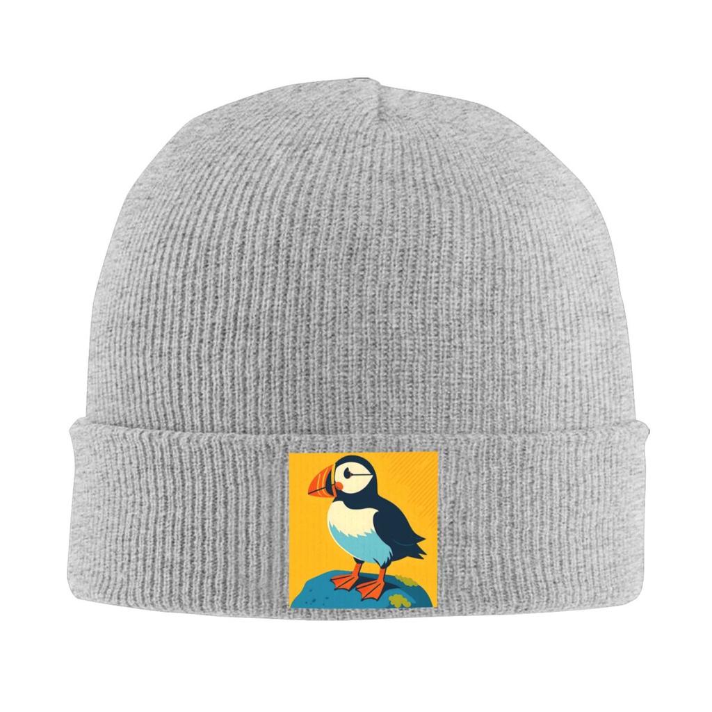 Cappello Caldo a Maglia Puffin Bird Hip Hop Berretto Autunno Inverno Cappelli Beanie da Esterno per Unisex Adulto Unisex