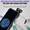 Handheld Microscope Kit 60-120x Pocket Microscope Battery Powered Handheld Mini Microscope LED Light Science Microscop