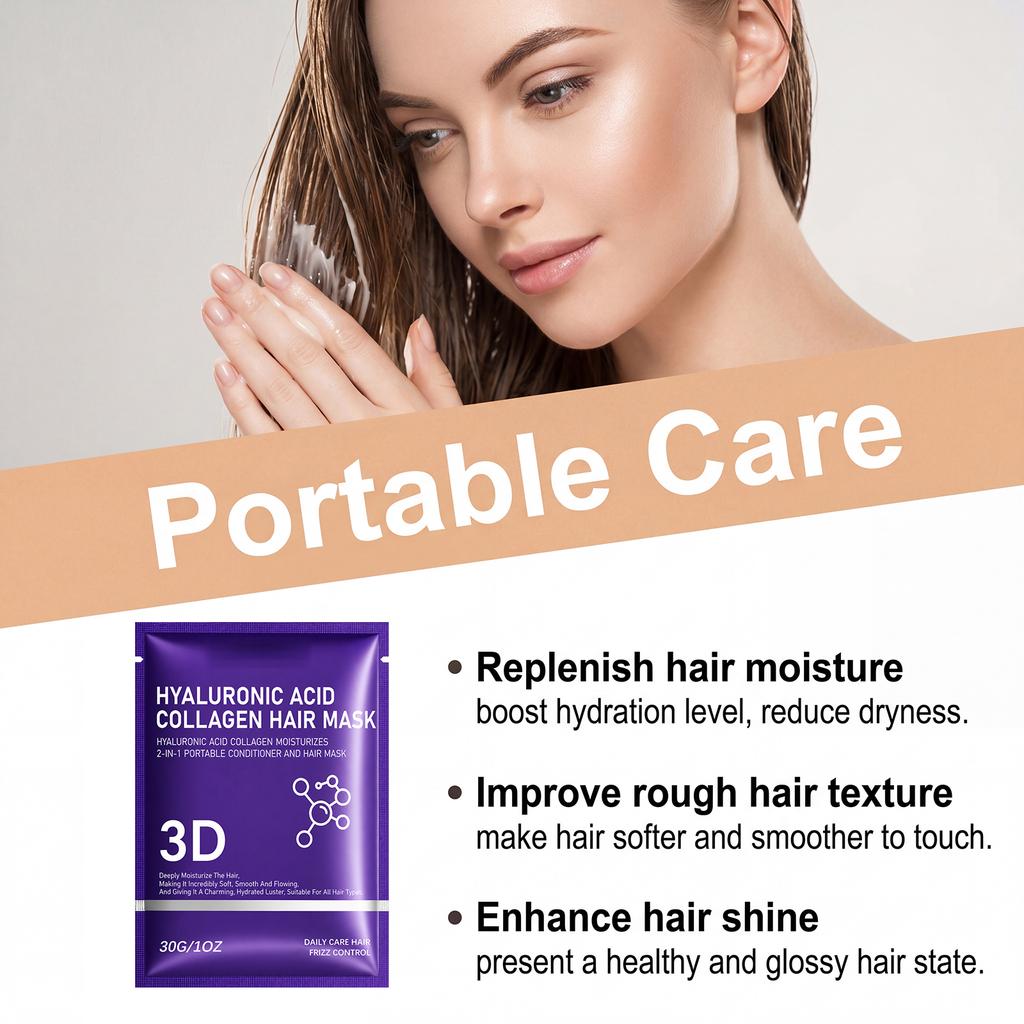Mascarilla Hidratante Capilar con Ácido Hialurónico Mascarilla nutritiva e hidratante para cabello seco, proporcionando un cuidado capilar suave y flexible