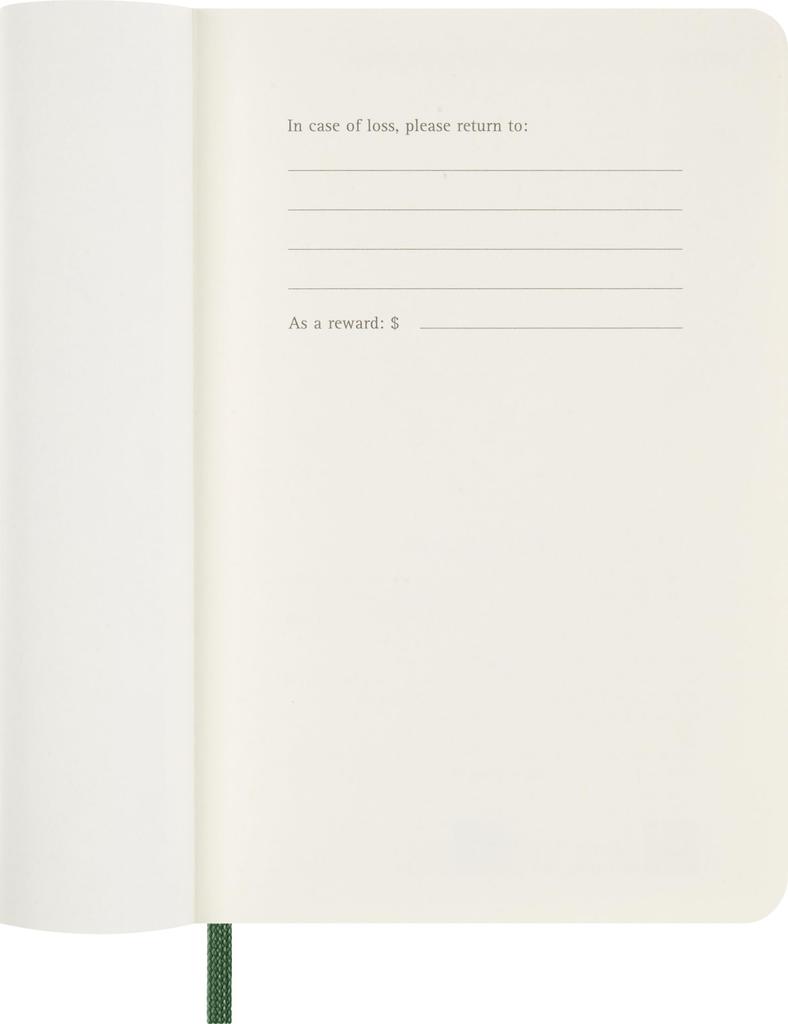 Moleskine 2026 January Weekly Pocket Size x Soft Myrtle DSK1512WN2Y26 Planner, Start, 12-Month Diary, (9cm 14cm), Cover, Green,