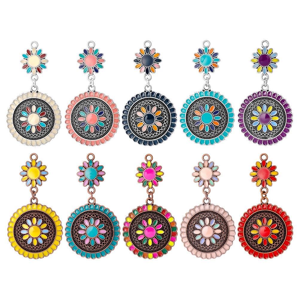 2026 New Arrival Bohemia Enameling Pendants for Women Earrings Necklaces Pendants Charms Jewelry Making DIY Jewelry Accessories