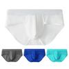 Men Panties Low-rise One Tone Slim Fit Briefs 3D U-Convex Breathable Mesh Ice Silk Thin Underwear Daily Wear