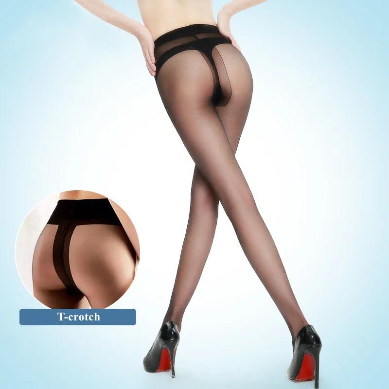 High Waist Seamless Nylon Tights - Elastic Thigh High Lingerie In Black, White, and Skin Tones