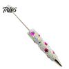 Comfortable Grip Beaded Pens Glitter Beadable Ballpoint Pen, Sparkly Rhinestone Star Moon Plastic DIY Handmade Gel Ink Pen for School Projects, Crafts