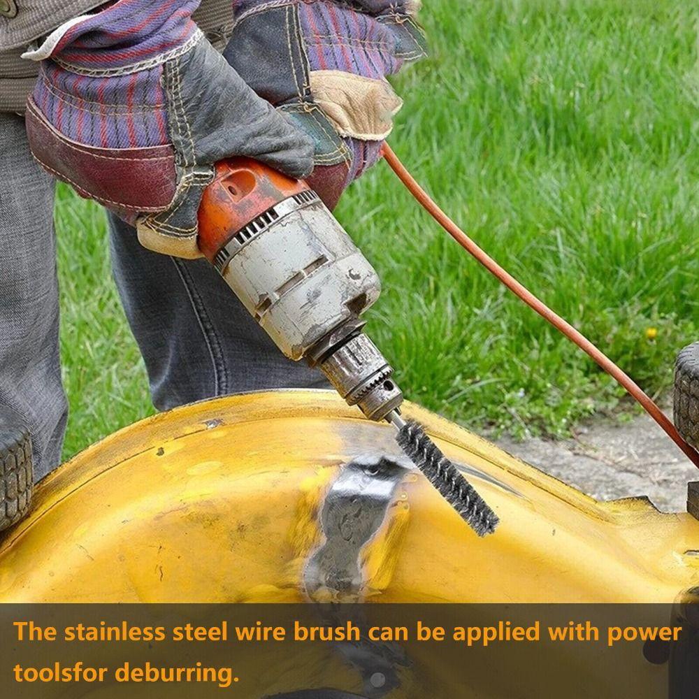Specifications Convenient Wire Pipe Brush Wire Brush Hexagonal Rod Set Electric Drilling Brushes