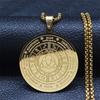 Witch Irish Knot Astrology Stainless Steel Necklace Women/Men Triquetra Pagan Wheel of the Year Necklaces Jewelry N3155S02