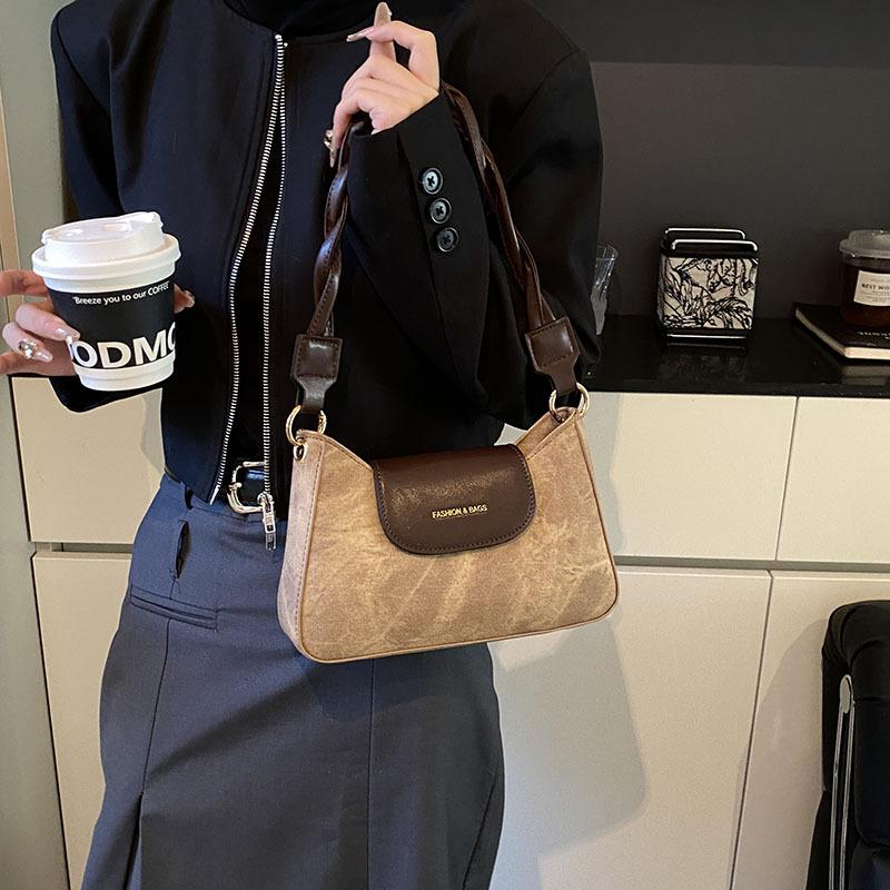 Niche Design Fashionable New Women's Bag Retro Versatile Commuter Underarm Bag Color Matching Shoulder Messenger Bag