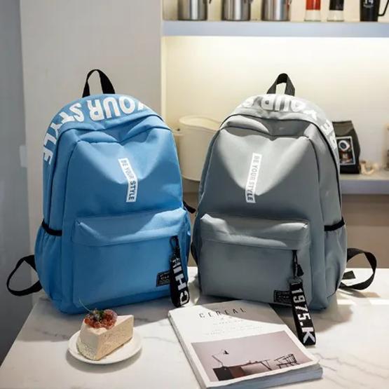 WTEMPO Lightweight Large Capacity Outdoor Shopping Sports Backpack Fitness Leisure Backpack Couple Travle Shopping PU Soft Zipper Backpacks