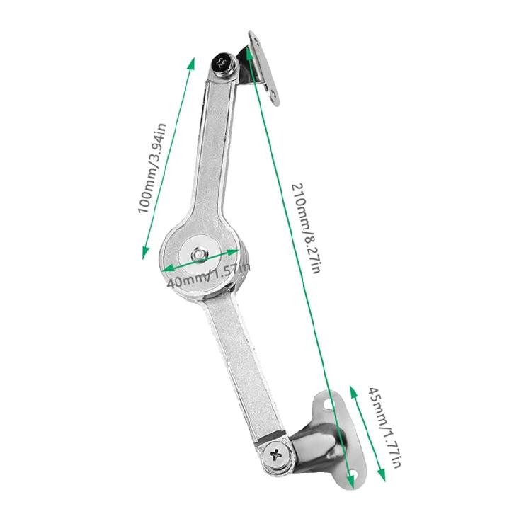 Heavy Duty Lid Support Hinges Soft Close Folding Lid Stay Hinge 75°/ 90° / 110°