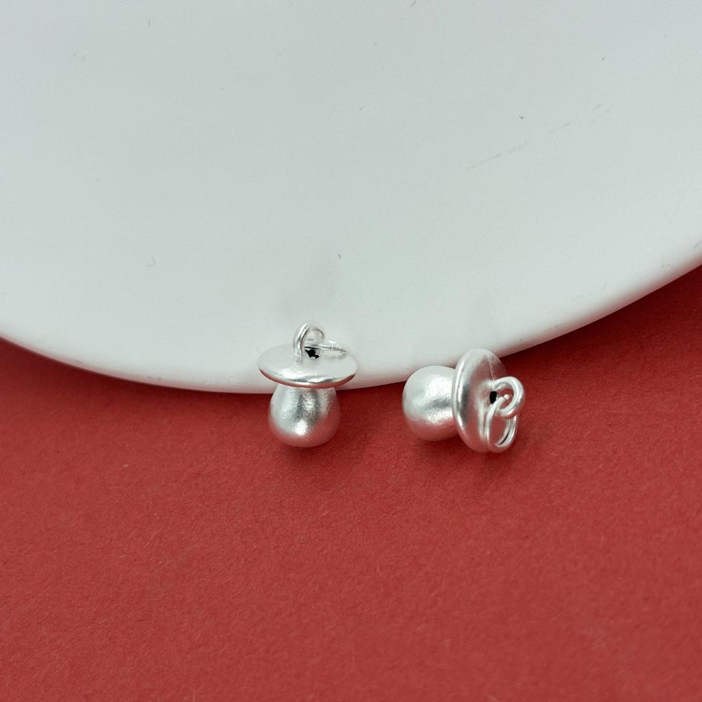 Sterling Silver 999 Pure Silver 3D Crafted Pacifier Pendant Bead for DIY Bracelets and Jewelry Accessories